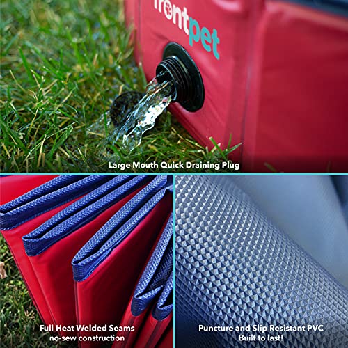FrontPet Foldable Dog Pool - Collapsible Pet Pool, Bathing Tub an...