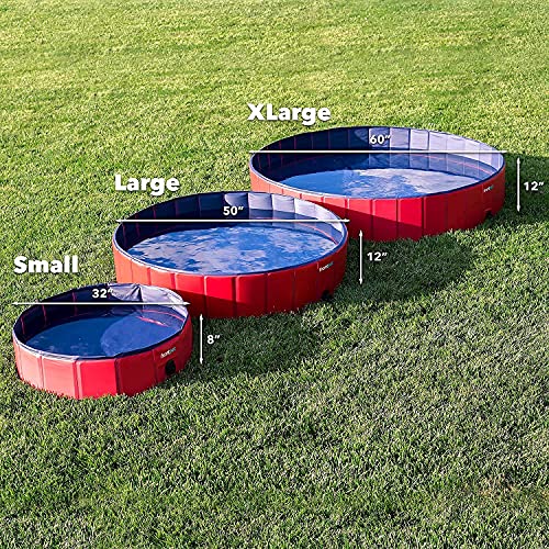 FrontPet Foldable Dog Pool - Collapsible Pet Pool, Bathing Tub an...