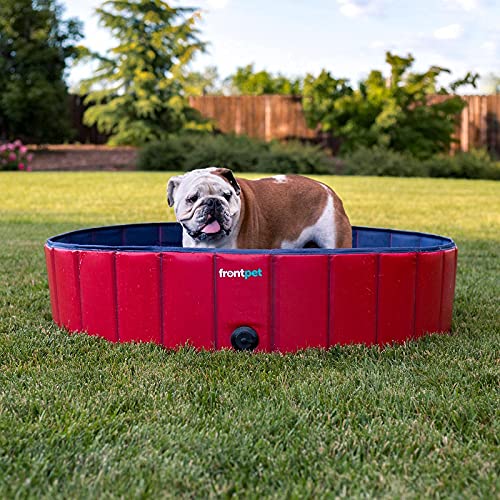 FrontPet Foldable Dog Pool - Collapsible Pet Pool, Bathing Tub an...