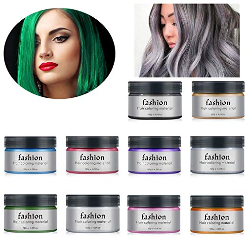 Fshinging DIY Hair Color Wax Mud Cream Disposable Hair Wax Dye Ha...