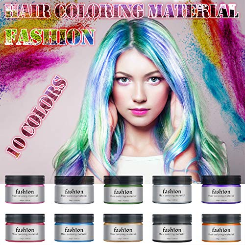 Fshinging DIY Hair Color Wax Mud Cream Disposable Hair Wax Dye Ha...