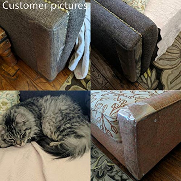10 Pcs Furniture Protectors from Cats, Clear Self-Adhesive Cat Sc...