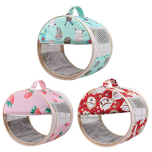 FUCHU Hamster Carrier Bag Small Animal Portable Sugar Glider Outg...