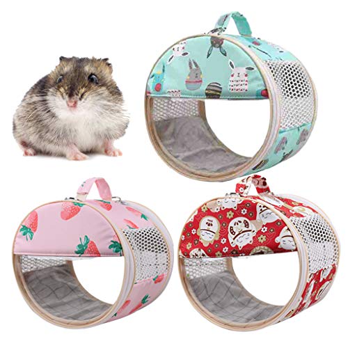 FUCHU Hamster Carrier Bag Small Animal Portable Sugar Glider Outg...