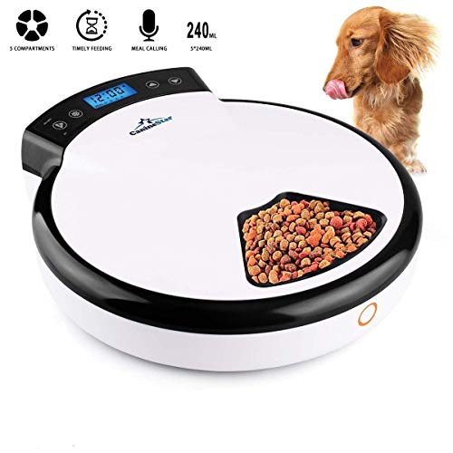 Funkeen 5-Meal Pet Feeder, Smart Automatic Feeder Cat Auto Feeder...