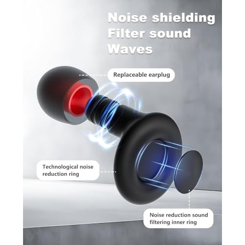Ear Plugs for Sleeping Noise Reduction Reuseable, Concerts, Focus...