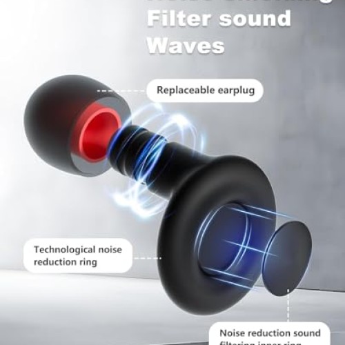Ear Plugs for Sleeping Noise Reduction Reuseable, Concerts, Focus...