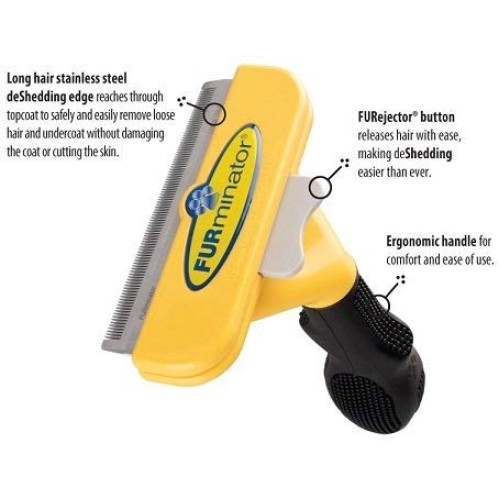 FUR DeShedding Tool Short Hair and Long Hair for Large Dogs Long...