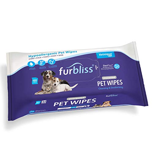 Furbliss Hygienic Pet Wipes for Dogs & Cats, Cleansing Grooming &...