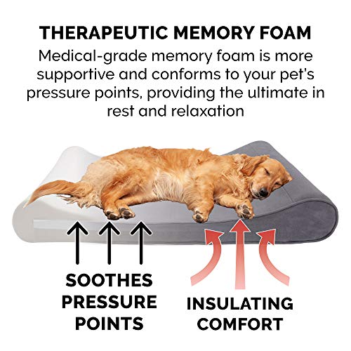 Furhaven Memory Foam Pet Bed for Dogs and Cats - Luxe Lounger Mic...