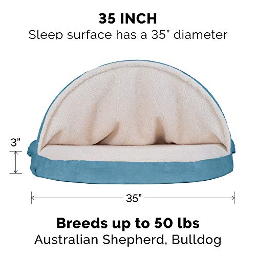 Furhaven Orthopedic Pet Bed for Dogs and Cats - Sherpa and Suede ...