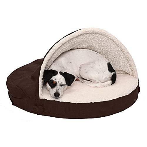 Furhaven Orthopedic Pet Bed for Dogs and Cats - Sherpa and Suede ...