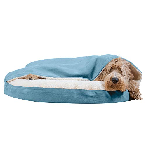 Furhaven Orthopedic Pet Bed for Dogs and Cats - Sherpa and Suede ...