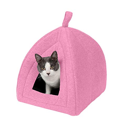Furhaven Pet Bed for Cats and Small Dogs - Polar Fleece Foldable ...