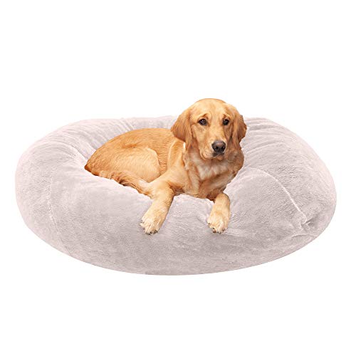 Furhaven Pet Bed for Dogs and Cats - Beanbag-Style Plush Faux Fur...