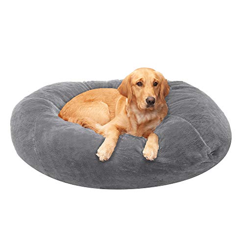 Furhaven Pet Bed for Dogs and Cats - Beanbag-Style Plush Faux Fur...