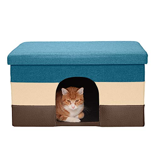Furhaven Pet House for Cats and Small Dogs - Collapsible Living R...