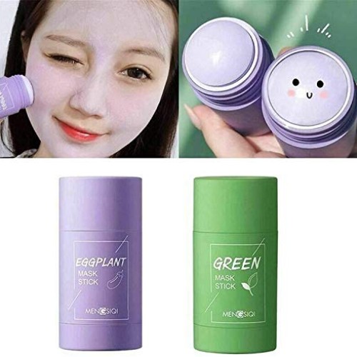 FURPO 2PCS Eggplant Acne Clearing Solid Mask,Natural Green Tea Pu...