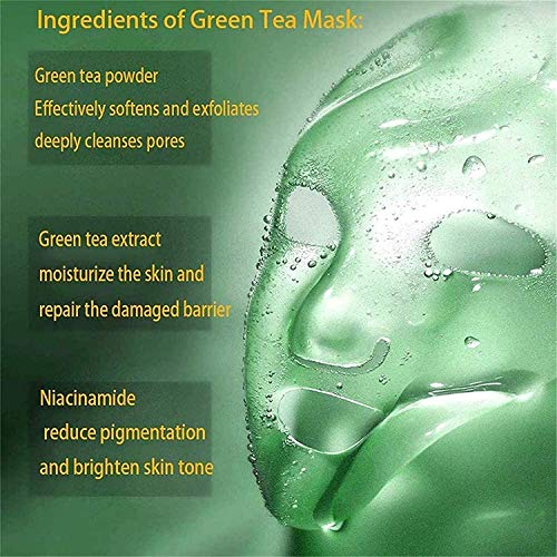 FURPO 2PCS Eggplant Acne Clearing Solid Mask,Natural Green Tea Pu...