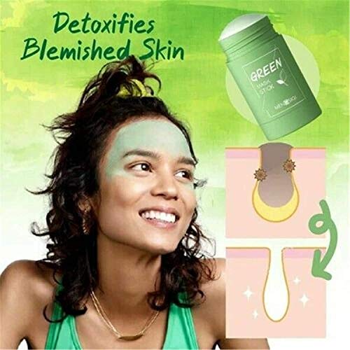 FURPO 2PCS Eggplant Acne Clearing Solid Mask,Natural Green Tea Pu...