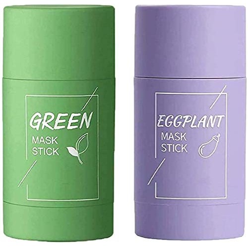 FURPO 2PCS Eggplant Acne Clearing Solid Mask,Natural Green Tea Pu...