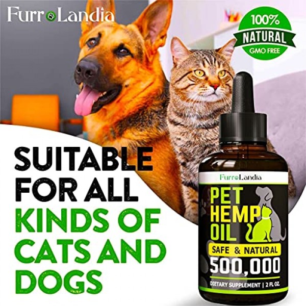 2 Pack Hemp Oil for Dogs and Cats - Dog Calming Aid for Stress ...