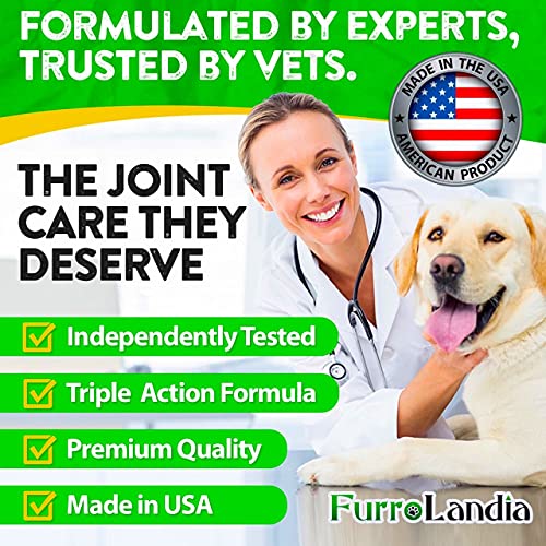 FurroLandia Hemp Hip & Joint Supplement for Dogs - 170 Soft Chews...