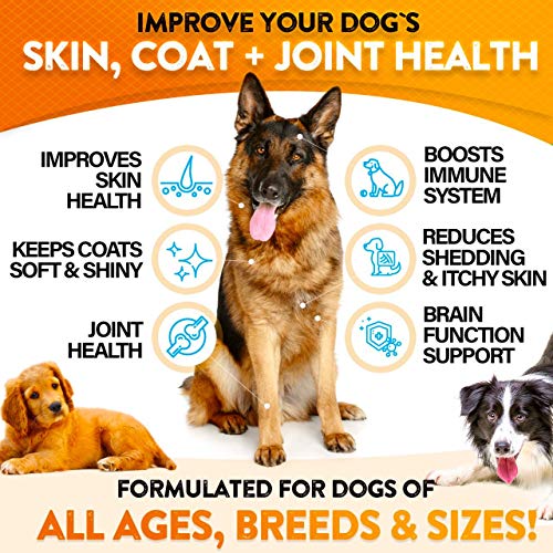 Omega 3 Fish Oil Chews for Dogs - Allergy & Itch Relief - Dog She...