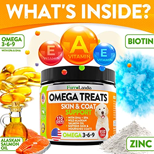Omega 3 Fish Oil Chews for Dogs - Allergy & Itch Relief - Dog She...