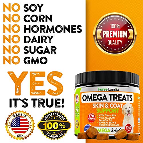 Omega 3 Fish Oil Chews for Dogs - Allergy & Itch Relief - Dog She...