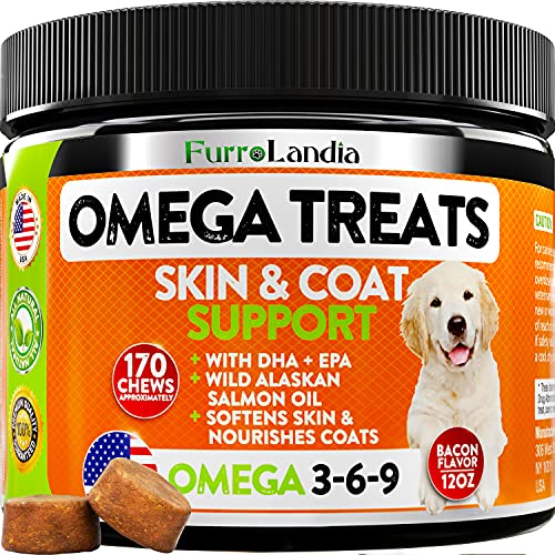 Omega 3 Fish Oil Chews for Dogs - Allergy & Itch Relief - Dog She...