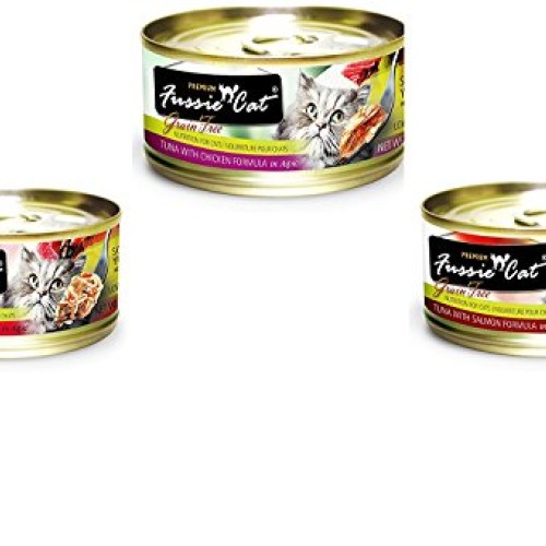 Fussie Cat Premium Grain Free Canned Cat Food 3 Flavor Variety Bu...