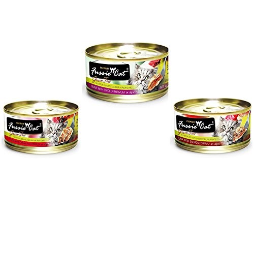Fussie Cat Premium Grain Free Canned Cat Food 3 Flavor Variety Bu...