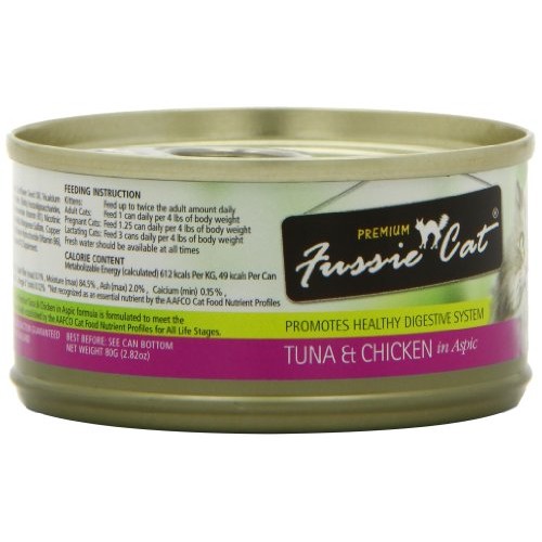 Fussie Cat Premium Tuna with Chicken in Aspic Grain-Free Wet Cat ...