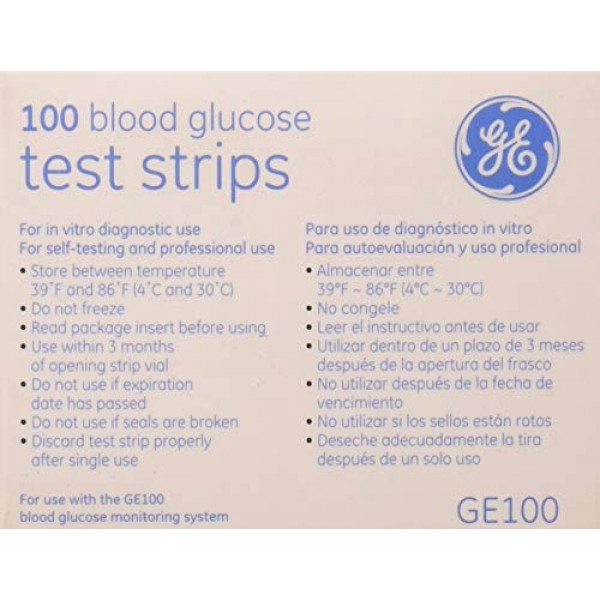 GA/Bionime GE100 Diabetic Test Strips, 100 Count