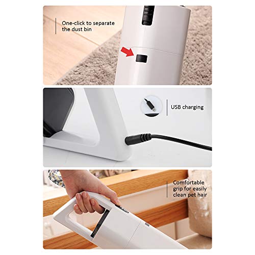 Galapara Pet Dog Hair Handheld Vacuum Cleaner Lightweight Recharg...