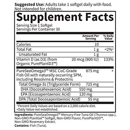 Garden of Life Dr. Formulated Prenatal DHA Fish Oil - 550mg DHA &...