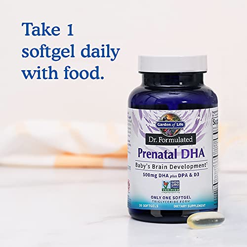 Garden of Life Dr. Formulated Prenatal DHA Fish Oil - 550mg DHA &...