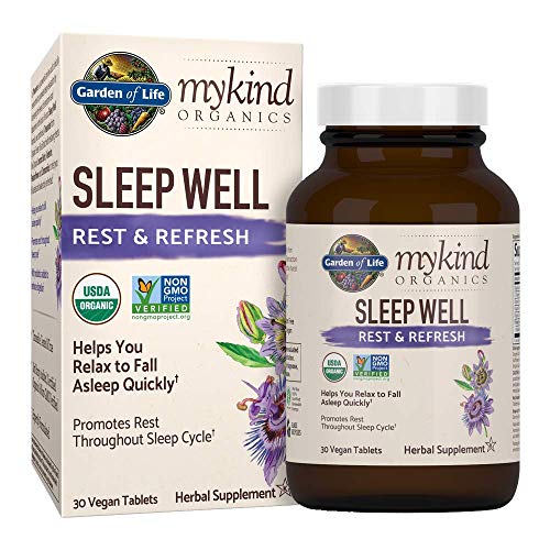 Garden of Life Mykind Organics Sleep Well Rest & Refresh Tablets,...