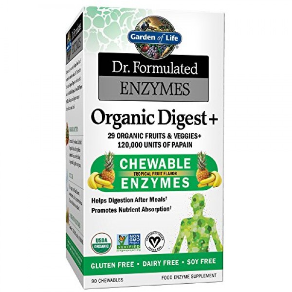 Garden of Life Organic Chewable Enzyme Supplement - Dr. Formulate...