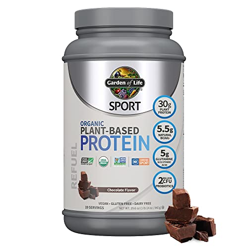 Garden of Life Organic Vegan Sport Protein Powder, Chocolate, Pro...