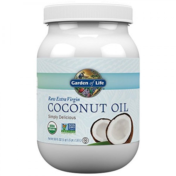 Garden of Life Raw Extra Virgin Organic Coconut Oil for Hair, Ski...