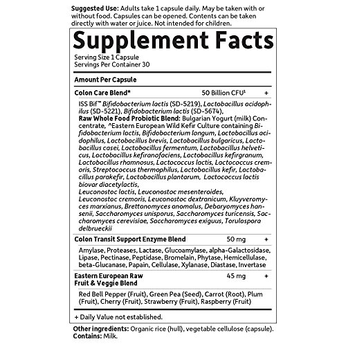 Garden of Life RAW Probiotics Colon Care Shelf Stable - 50 Billio...