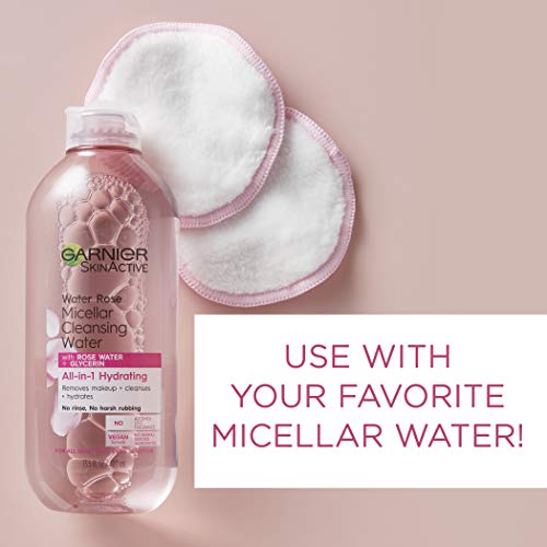 Garnier SkinActive Micellar Cleansing Eco Pads, Ultra-soft Reusab...