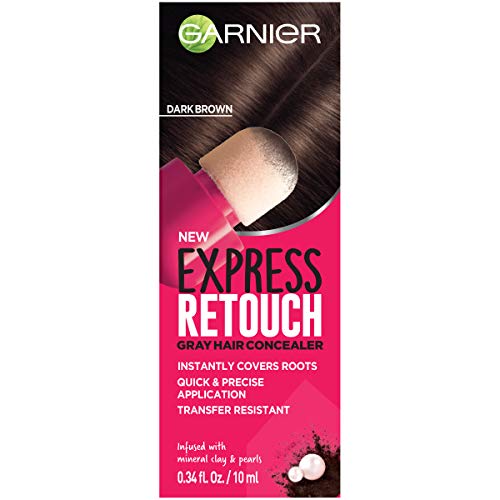 Garnier Hair Color Express Retouch Gray Hair Concealer, Dark Brow...