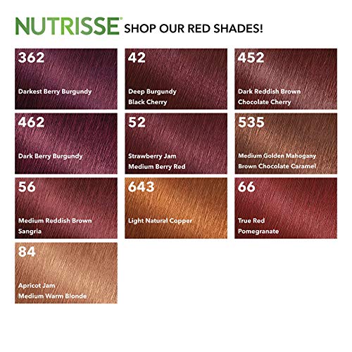 Garnier Hair Color Nutrisse Nourishing Creme, 66 True Red Pomegr...