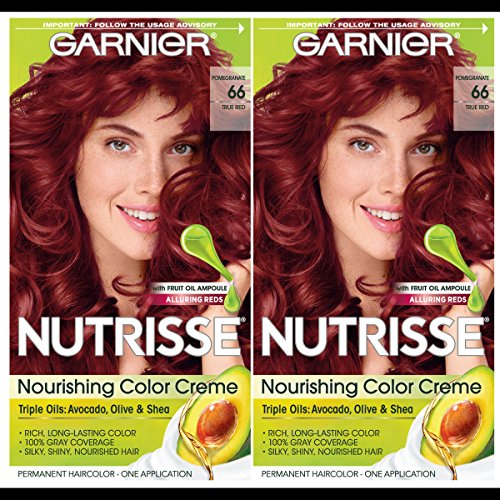 Garnier Hair Color Nutrisse Nourishing Creme, 66 True Red Pomegr...