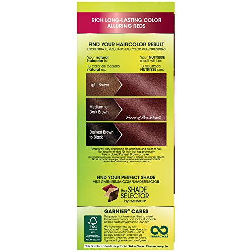 Garnier Nutrisse Nourishing Hair Color Creme, 452 Dark Reddish Br...