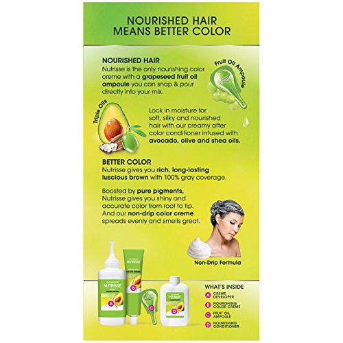 Garnier Nutrisse Nourishing Hair Color Creme, 535 Medium Gold Mah...