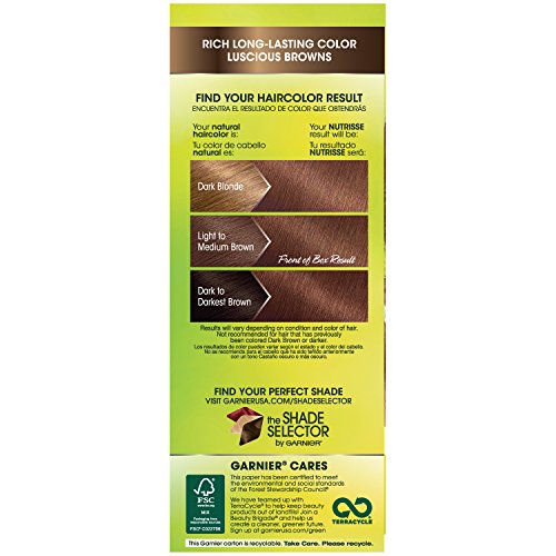 Garnier Nutrisse Nourishing Hair Color Creme, 535 Medium Gold Mah...